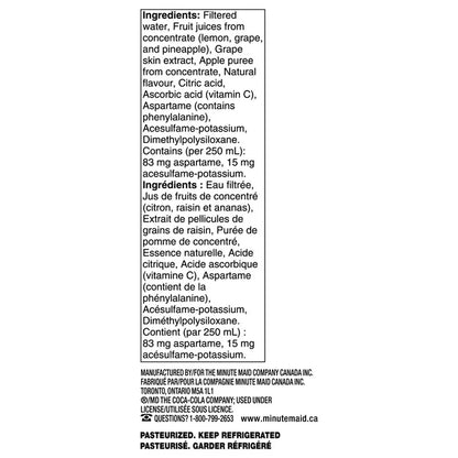 Minute Maid Zero Sugar Fruit Punch Bottle, 1.54 Liters, 1.54