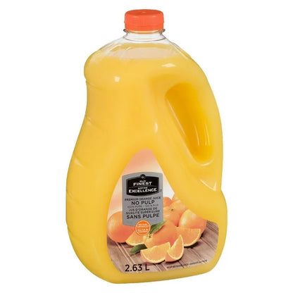 Our Finest No Pulp Premium Orange Juice, 2.5 L