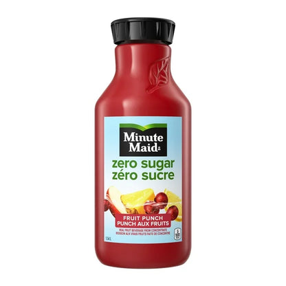 Minute Maid Zero Sugar Fruit Punch Bottle, 1.54 Liters, 1.54